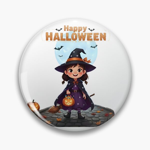 Item preview, Cute Little Witch Trick-or-Treating – Happy Halloween Art designed and sold by DroolWorthyUS.