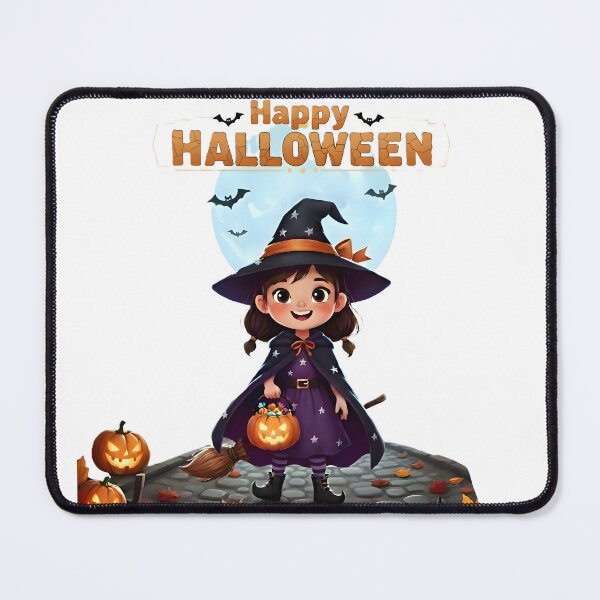 Item preview, Cute Little Witch Trick-or-Treating – Happy Halloween Art designed and sold by DroolWorthyUS.