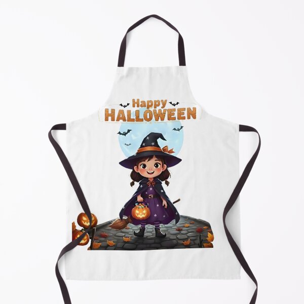 Item preview, Cute Little Witch Trick-or-Treating – Happy Halloween Art designed and sold by DroolWorthyUS.