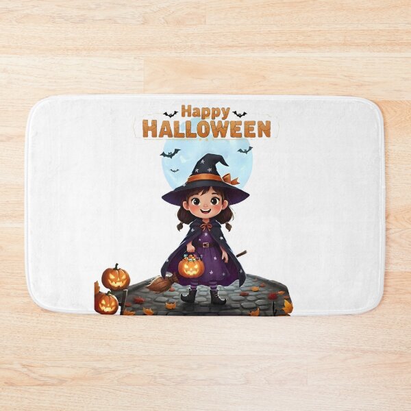 Item preview, Cute Little Witch Trick-or-Treating – Happy Halloween Art designed and sold by DroolWorthyUS.