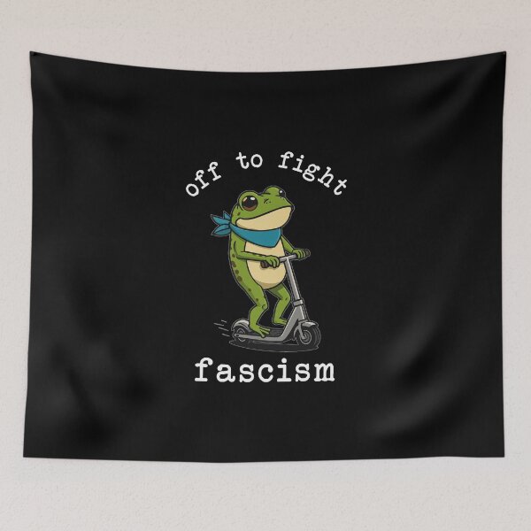 Item preview, Portland Frog Off to Fight Fascism  designed and sold by MarlinConroy.