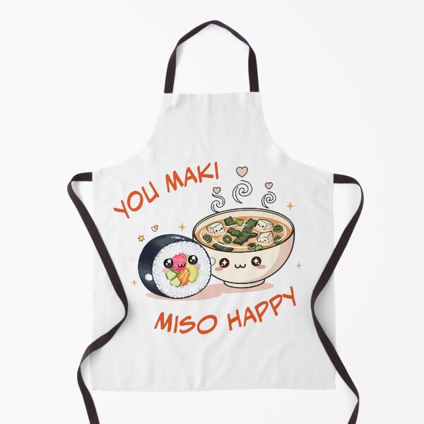 Item preview, Maki Miso Happy Cute Japanese Food Pun designed and sold by ffpdsgn.