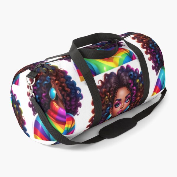 Item preview, Color Explosion – Afro Beauty with Rainbow Hair designed and sold by Lulunza.