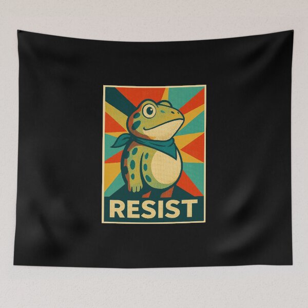 Item preview, Portland Frog RESIST Protest Vintage designed and sold by MarlinConroy.