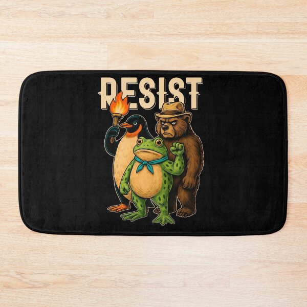 Item preview, Resist Animals Portland Frog Bear, penguin & frog designed and sold by MarlinConroy.