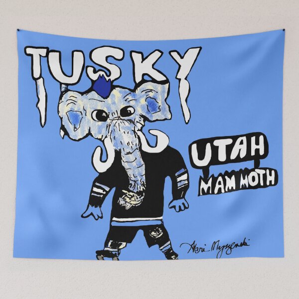 Item preview, Utah Mammoth mascot Tusky  designed and sold by The Art Queen Of Michigan .