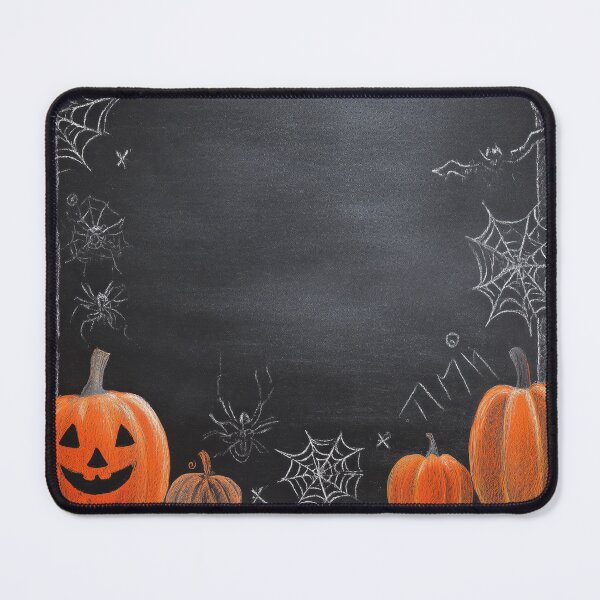 Item preview, Chalkboard Halloween – Webs, Bats & Pumpkins Frame designed and sold by BennyPuppy.