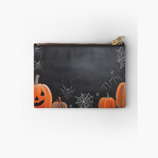 Item preview, Chalkboard Halloween – Webs, Bats & Pumpkins Frame designed and sold by BennyPuppy.