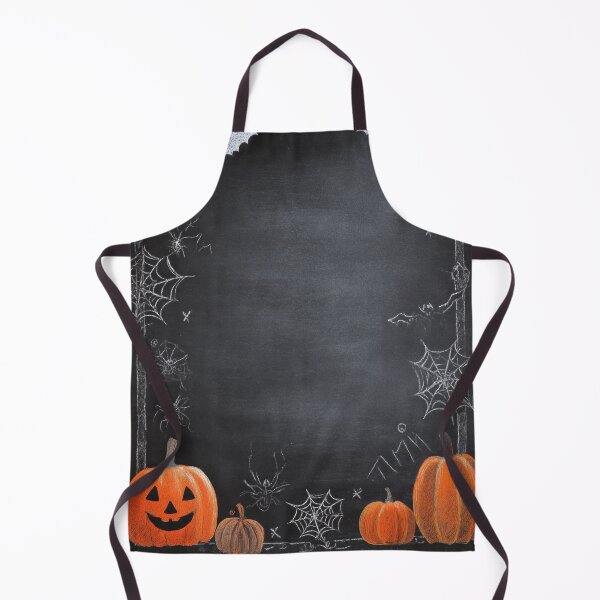 Item preview, Chalkboard Halloween – Webs, Bats & Pumpkins Frame designed and sold by BennyPuppy.