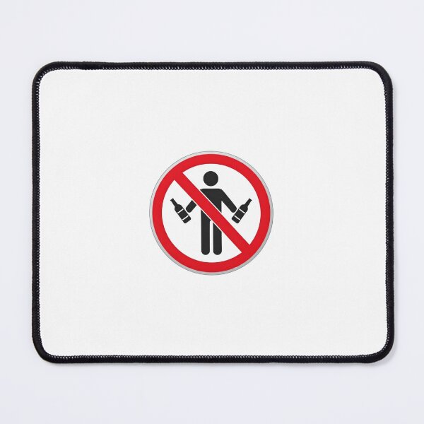Item preview, A prohibition sign with a person holding bottles designed and sold by PixelVibe782.