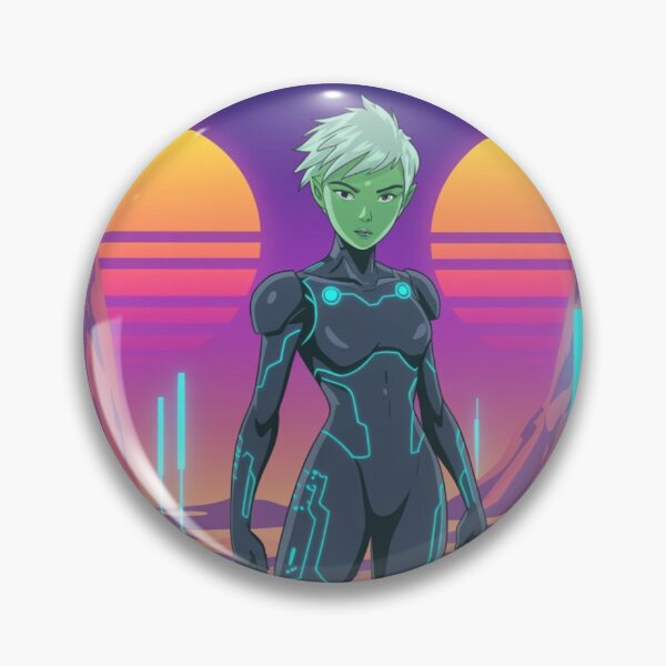 Item preview, "Anime Alien Warrior on Distant Planet – Sci-Fi Fantasy Art" designed and sold by Fruzbt.