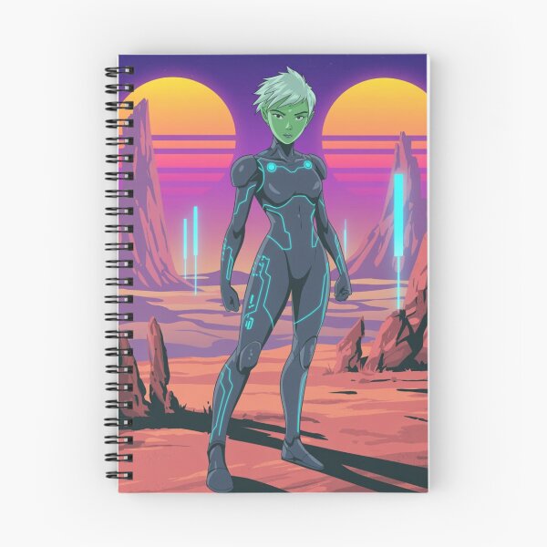 Item preview, "Anime Alien Warrior on Distant Planet – Sci-Fi Fantasy Art" designed and sold by Fruzbt.