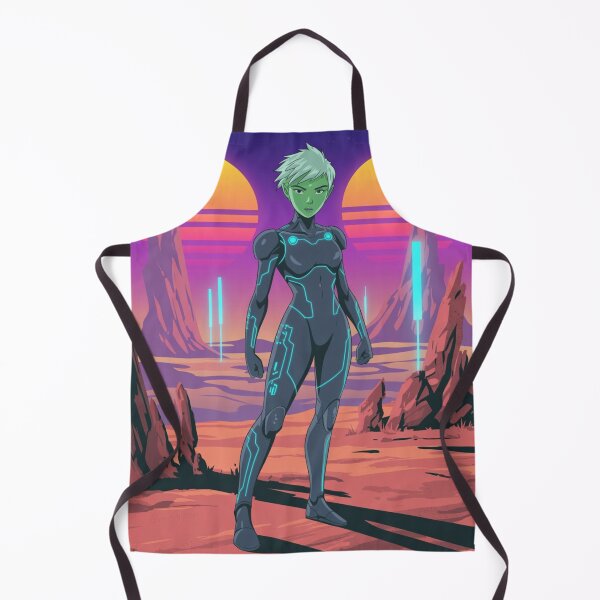 Item preview, "Anime Alien Warrior on Distant Planet – Sci-Fi Fantasy Art" designed and sold by Fruzbt.