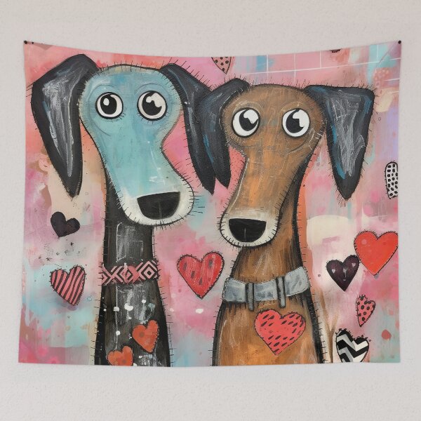 Item preview, Dogs in Love Valentine designed and sold by She was a  Dreamer....