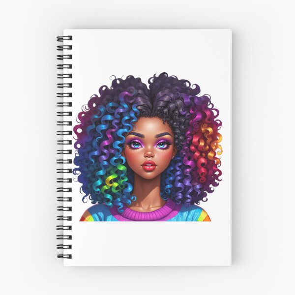 Item preview, Curly Rainbow Girl – Colorful Self Love Energy designed and sold by Lulunza.