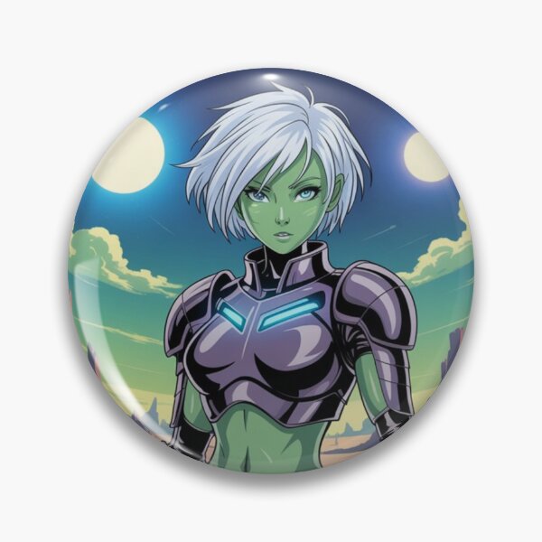 Item preview,  "Anime Alien Warrior on Distant Planet – Sci-Fi Fantasy Art" designed and sold by Fruzbt.