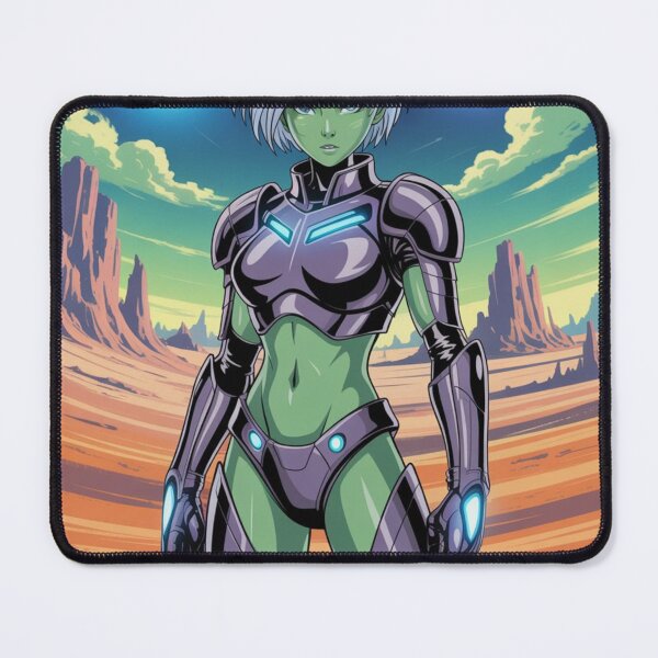 Item preview, "Anime Alien Warrior on Distant Planet – Sci-Fi Fantasy Art" designed and sold by Fruzbt.