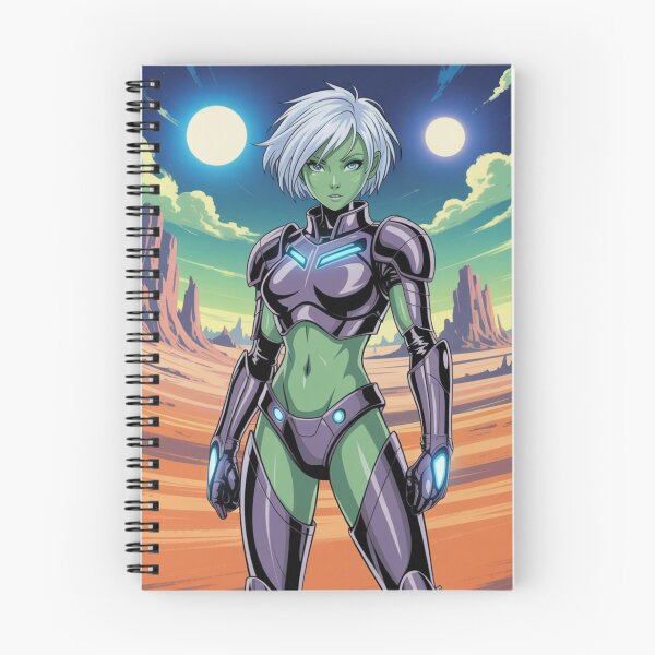 Item preview,  "Anime Alien Warrior on Distant Planet – Sci-Fi Fantasy Art" designed and sold by Fruzbt.