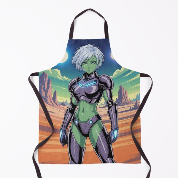 Item preview,  "Anime Alien Warrior on Distant Planet – Sci-Fi Fantasy Art" designed and sold by Fruzbt.