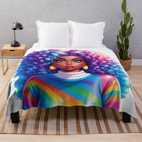 Item preview, Rainbow Melanin Queen – Vibrant Empowerment Art designed and sold by Lulunza.