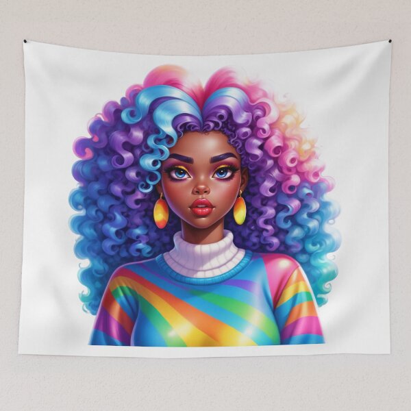 Item preview, Rainbow Melanin Queen – Vibrant Empowerment Art designed and sold by Lulunza.