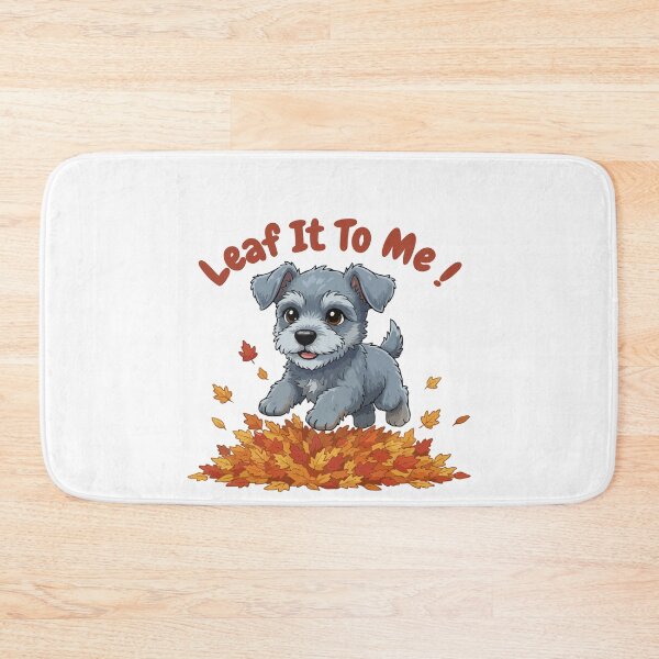 Item preview, Leaf It To Me Kerry Blue Terrier Dog Running in Fall Leaves Cute Autumn designed and sold by The Real Life Symphony.