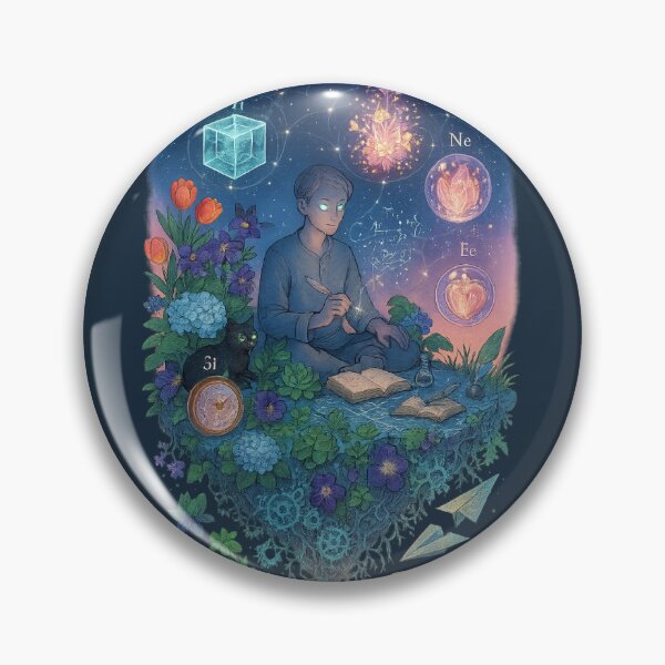 Item preview, The Floating Blueprint of Thought designed and sold by BrushAndBreathe.