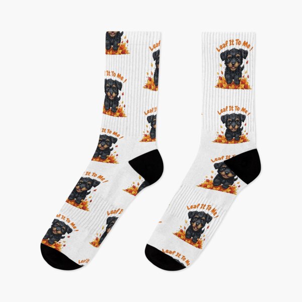 Item preview, Leaf It To Me Black Russian Terrier Dog Running in Fall Leaves Cute Autumn designed and sold by The Real Life Symphony.