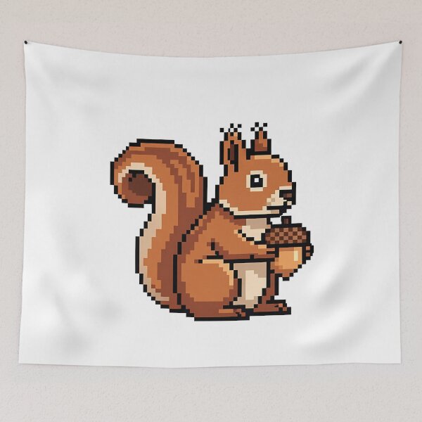 Item preview, Pixel Art Squirrel Acorn Retro 8-Bit designed and sold by k3rstman1.