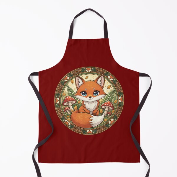 Item preview, Cute Fox Mushroom Circle Art designed and sold by EchoArtZone.