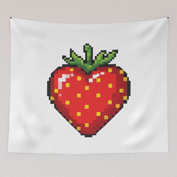 Item preview, Retro Pixel Strawberry Fruit Gamer designed and sold by k3rstman1.