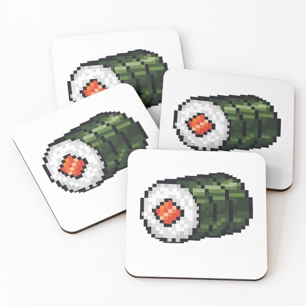 Item preview, Pixel Art Sushi Roll Retro 8-Bit Food designed and sold by k3rstman1.