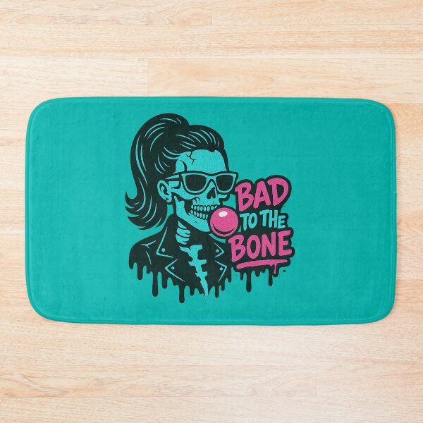 Item preview, Bad to the Bone | Neon Skeleton Girl designed and sold by Bratak.