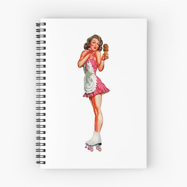 Item preview, Vintage Pin-Up Diner Girl on Rollerskates designed and sold by She was a  Dreamer....