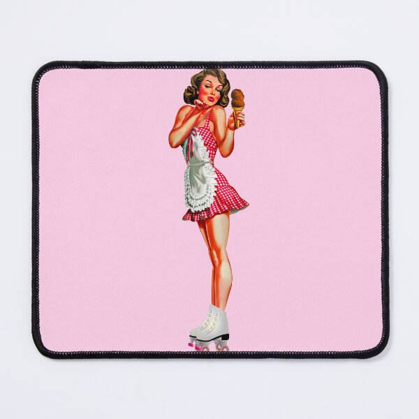 Item preview, Vintage Pin-Up Diner Girl on Rollerskates designed and sold by She was a  Dreamer....