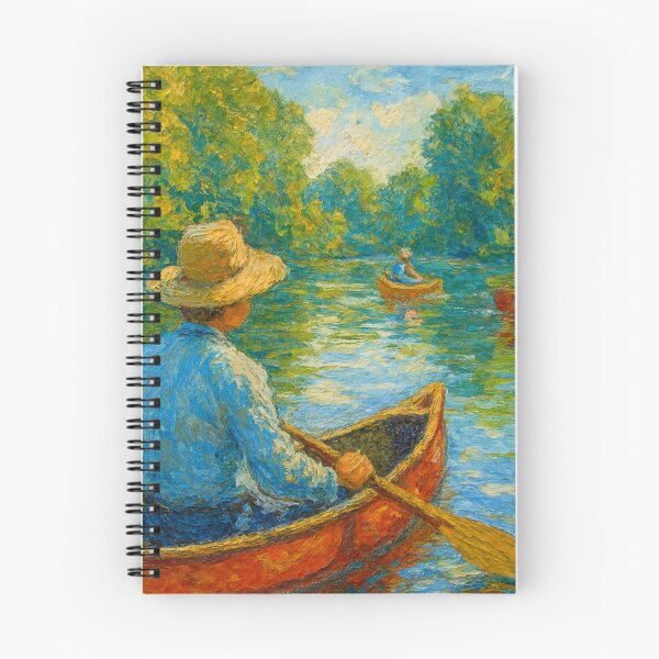 Item preview, River trip in the light – Impressionist canoe scene designed and sold by Sigtrix.