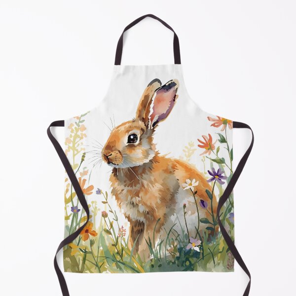 Item preview, Cute Bunny Rabbit in Tall Grass and Flowers designed and sold by JulieSouster.