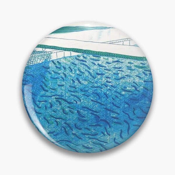 Item preview, Lithograph Of Water Made Of Thick And Thin Lines, A Green Wash, A Light Blue Wash, And A Dark Blue Wash (2) By David Hockney designed and sold by ALIONAMER.