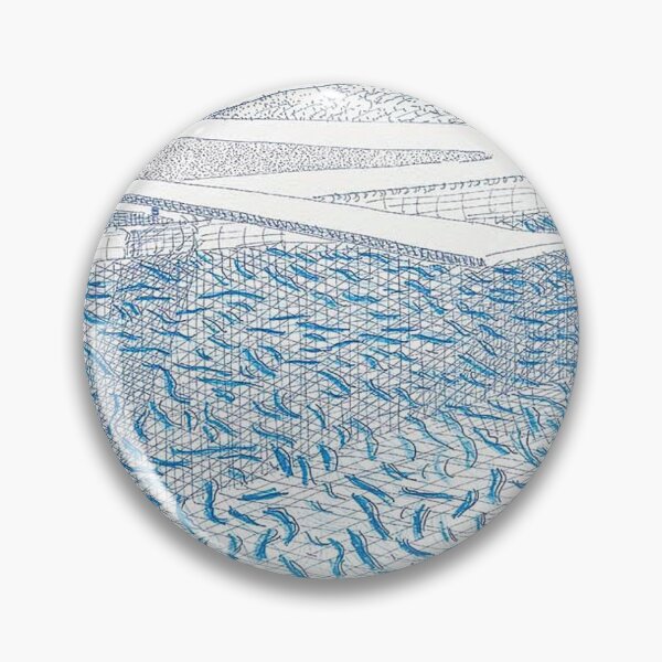 Item preview, Lithograph Water Made Of Lines And Crayon (pool Ii-b) By David Hockney designed and sold by ALIONAMER.