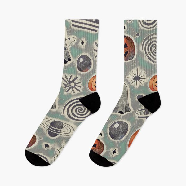 Item preview, Spooky Retro Halloween Pattern - Vintage Ghosts & Pumpkins designed and sold by Hen-C-Art.