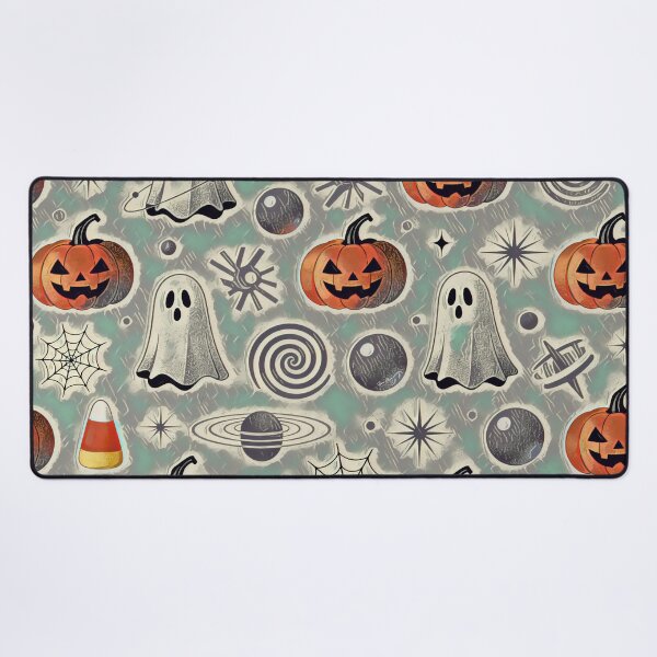 Item preview, Spooky Retro Halloween Pattern - Vintage Ghosts & Pumpkins designed and sold by Hen-C-Art.