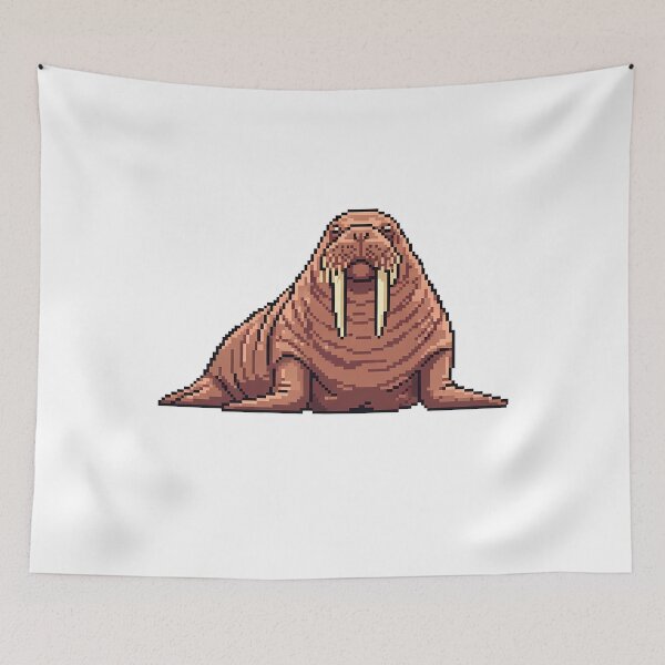 Item preview, Pixel Walrus Arctic Animal 8-Bit Art designed and sold by k3rstman1.