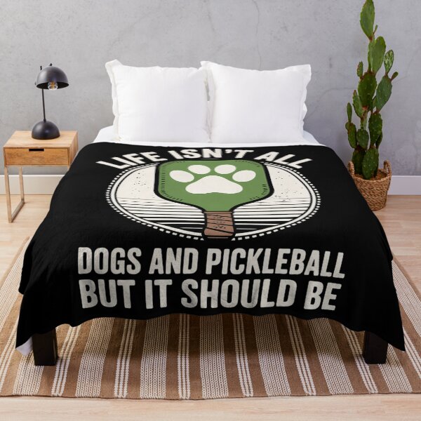 Item preview, Life Isn't All Dogs And Pickleball Funny Pickle Ball designed and sold by brynatshop.