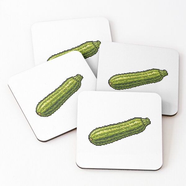 Item preview, Zucchini Pixel Art Retro Vegetable designed and sold by k3rstman1.