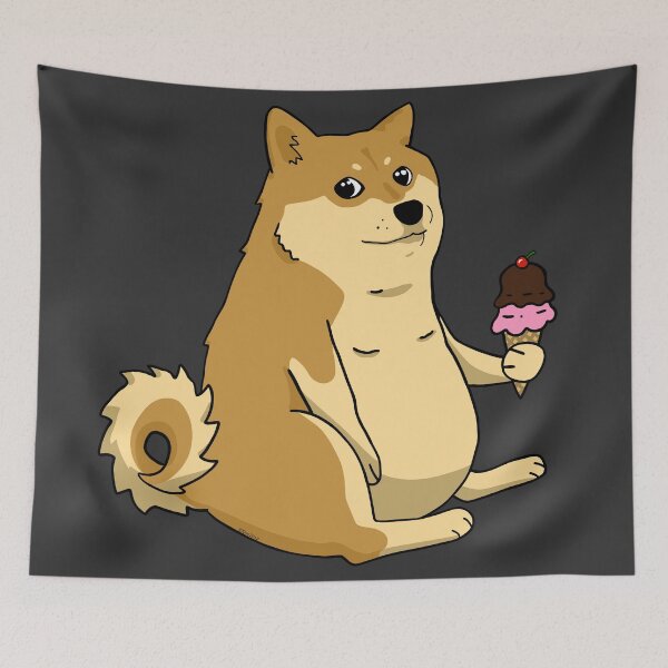 Item preview, chubby shiba inu doge designed and sold by Claudia McQuilkin.