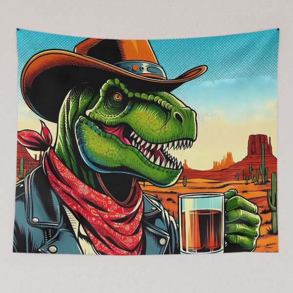 Item preview, Cowboy T-Rex in the Red Canyon designed and sold by TrexAmbassador.