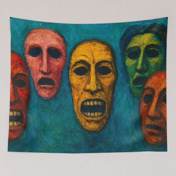Item preview, Floating masks of intensity for Halloween designed and sold by Sigtrix.