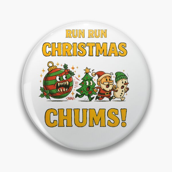 Item preview, RUN RUN! Santa, Tree & Snowman Holiday Escape Christmas Classic T-Shirt designed and sold by inkfluenceart.
