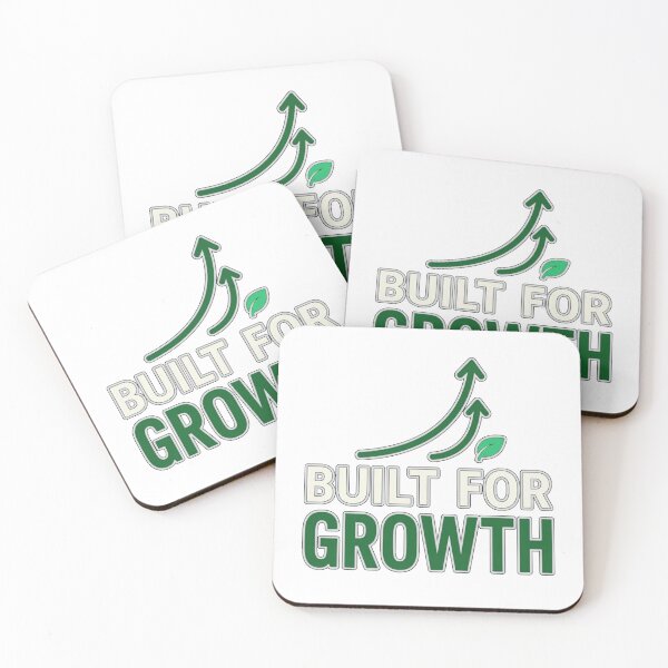 Item preview, Built for Growth – Modern Minimalist Motivation Tee Design designed and sold by abaddonmystery.