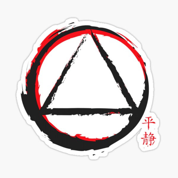 Alcoholics Anonymous Symbol In Slogans (A.A.) T-Shirt" Sticker By - Foto 2